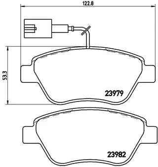 Diskinių stabdžių trinkelių rinkinys BREMBO P 23 140