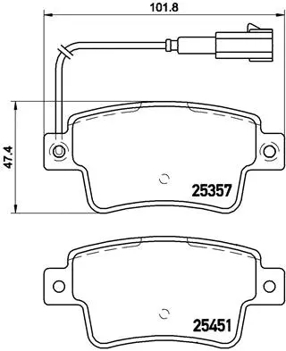 Diskinių stabdžių trinkelių rinkinys BREMBO P 23 142