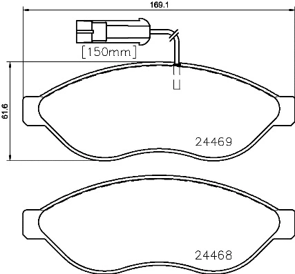 Diskinių stabdžių trinkelių rinkinys BREMBO P 23 143