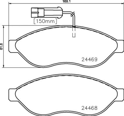 Diskinių stabdžių trinkelių rinkinys BREMBO P 23 144