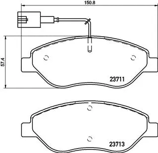Diskinių stabdžių trinkelių rinkinys BREMBO P 23 145
