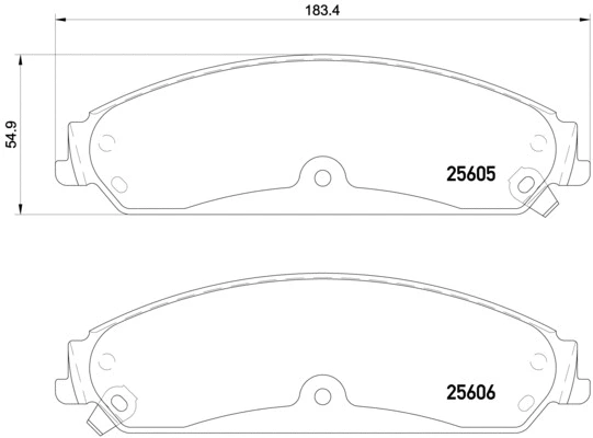 Diskinių stabdžių trinkelių rinkinys BREMBO P 23 149