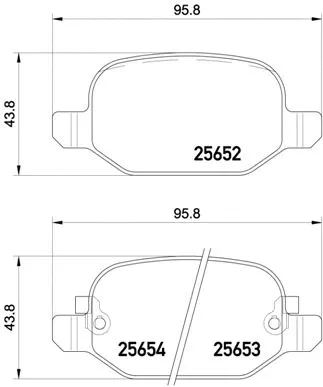 Diskinių stabdžių trinkelių rinkinys BREMBO P 23 150