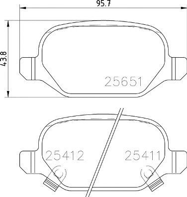 Diskinių stabdžių trinkelių rinkinys BREMBO P 23 151