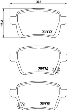 Diskinių stabdžių trinkelių rinkinys BREMBO P 23 156