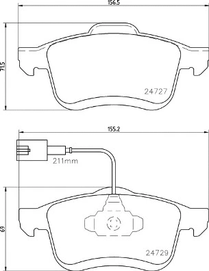 Diskinių stabdžių trinkelių rinkinys BREMBO P 23 163