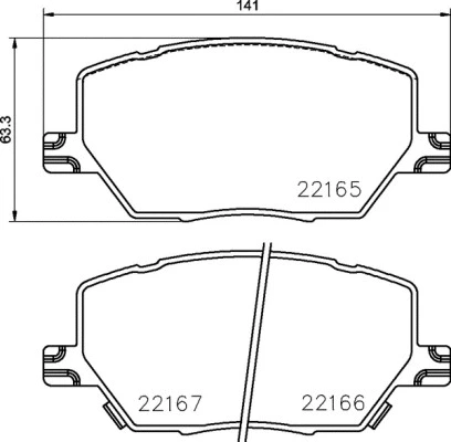 Diskinių stabdžių trinkelių rinkinys BREMBO P 23 164