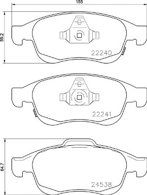 Diskinių stabdžių trinkelių rinkinys BREMBO P 23 165