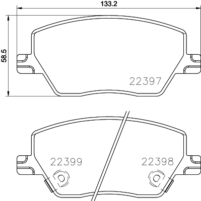 Diskinių stabdžių trinkelių rinkinys BREMBO P 23 170
