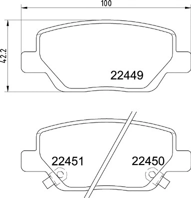 Diskinių stabdžių trinkelių rinkinys BREMBO P 23 179
