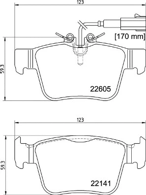 Diskinių stabdžių trinkelių rinkinys BREMBO P 23 180