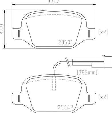Diskinių stabdžių trinkelių rinkinys BREMBO P 23 181