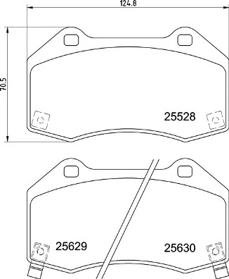 Diskinių stabdžių trinkelių rinkinys BREMBO P 23 182