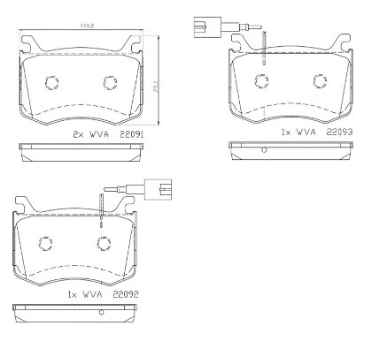 Diskinių stabdžių trinkelių rinkinys BREMBO P 23 183