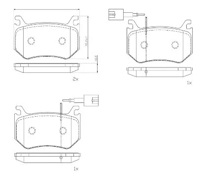 Diskinių stabdžių trinkelių rinkinys BREMBO P 23 184
