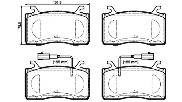 Diskinių stabdžių trinkelių rinkinys BREMBO P 23 185