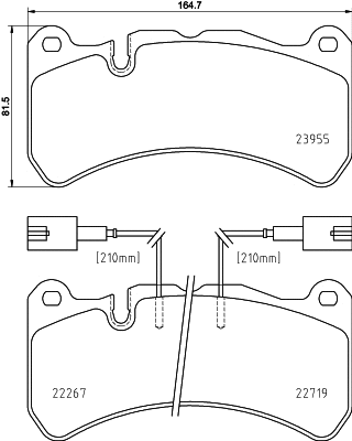 Diskinių stabdžių trinkelių rinkinys BREMBO P 23 186