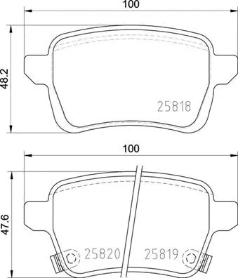 Diskinių stabdžių trinkelių rinkinys BREMBO P 23 190