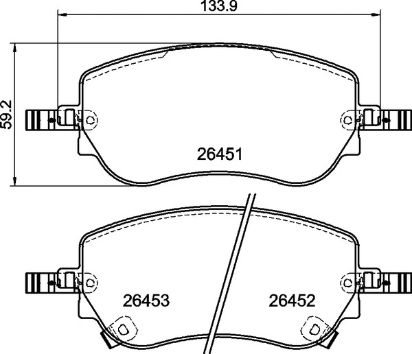 Diskinių stabdžių trinkelių rinkinys BREMBO P 23 198