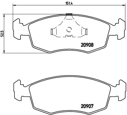 Diskinių stabdžių trinkelių rinkinys BREMBO P 24 019