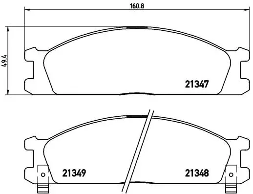 Diskinių stabdžių trinkelių rinkinys BREMBO P 24 026