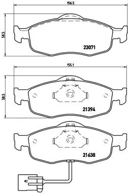 Diskinių stabdžių trinkelių rinkinys BREMBO P 24 034