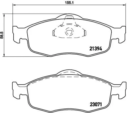 Diskinių stabdžių trinkelių rinkinys BREMBO P 24 037