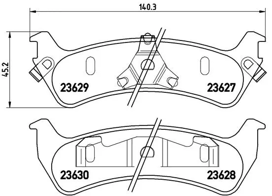 Diskinių stabdžių trinkelių rinkinys BREMBO P 24 042