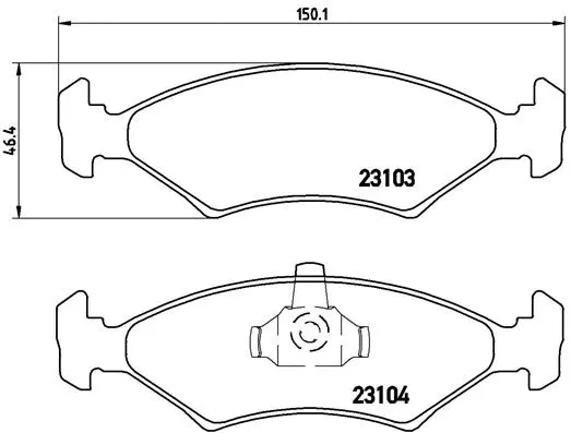Diskinių stabdžių trinkelių rinkinys BREMBO P 24 043
