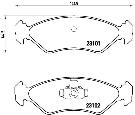 Diskinių stabdžių trinkelių rinkinys BREMBO P 24 044