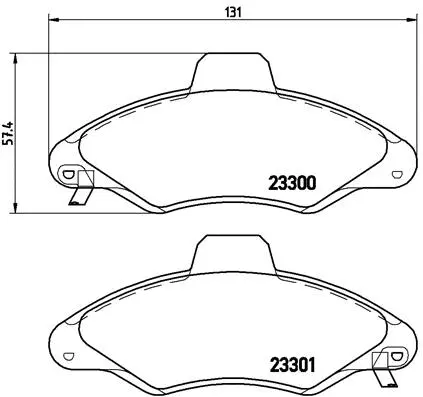 Diskinių stabdžių trinkelių rinkinys BREMBO P 24 045