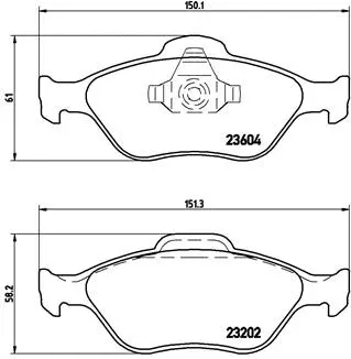 Diskinių stabdžių trinkelių rinkinys BREMBO P 24 055