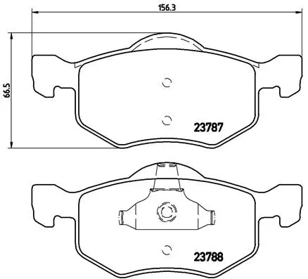 Diskinių stabdžių trinkelių rinkinys BREMBO P 24 056