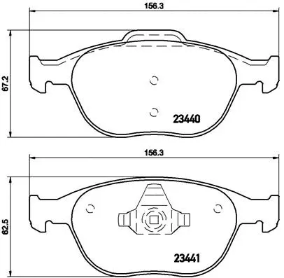 Diskinių stabdžių trinkelių rinkinys BREMBO P 24 058