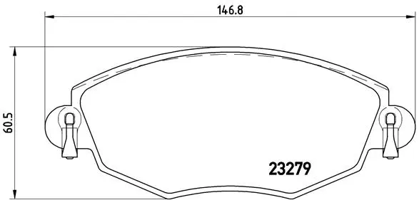 Diskinių stabdžių trinkelių rinkinys BREMBO P 24 060