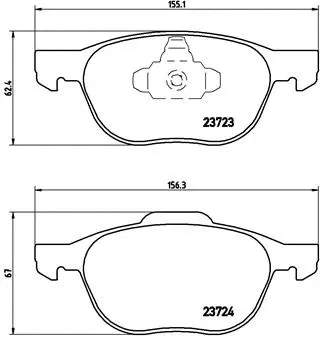 Diskinių stabdžių trinkelių rinkinys BREMBO P 24 061X