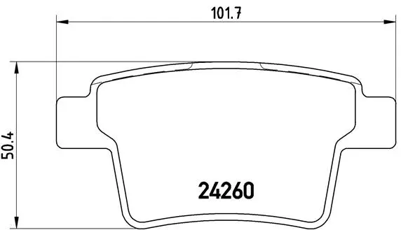 Diskinių stabdžių trinkelių rinkinys BREMBO P 24 063