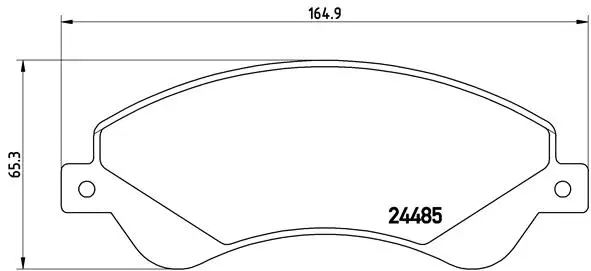 Diskinių stabdžių trinkelių rinkinys BREMBO P 24 065