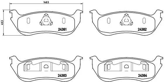 Diskinių stabdžių trinkelių rinkinys BREMBO P 24 068