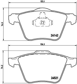Diskinių stabdžių trinkelių rinkinys BREMBO P 24 077X