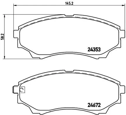 Diskinių stabdžių trinkelių rinkinys BREMBO P 24 086