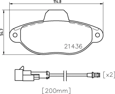 Diskinių stabdžių trinkelių rinkinys BREMBO P 24 147X