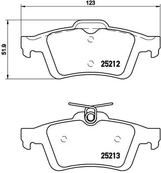 Diskinių stabdžių trinkelių rinkinys BREMBO P 24 148X