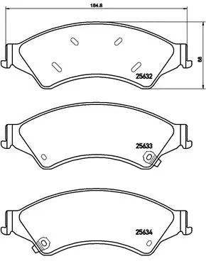 Diskinių stabdžių trinkelių rinkinys BREMBO P 24 153X