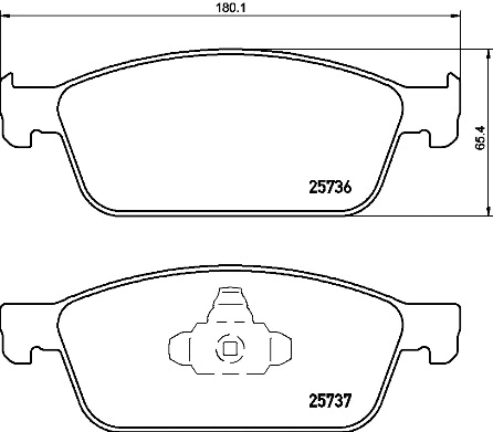 Diskinių stabdžių trinkelių rinkinys BREMBO P 24 157