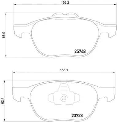 Diskinių stabdžių trinkelių rinkinys BREMBO P 24 158