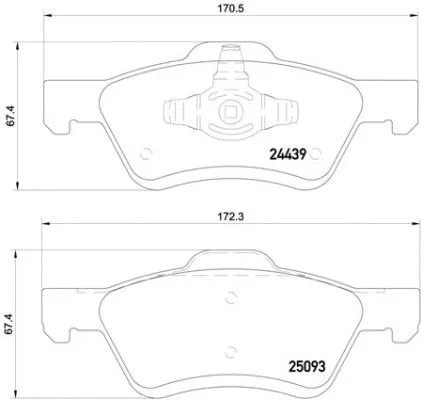Diskinių stabdžių trinkelių rinkinys BREMBO P 24 159