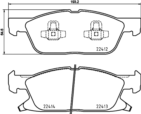 Diskinių stabdžių trinkelių rinkinys BREMBO P 24 188
