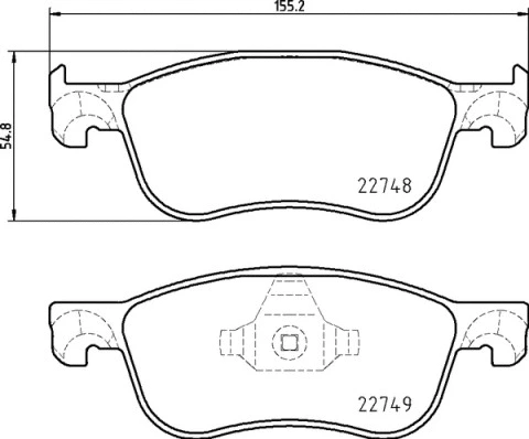Diskinių stabdžių trinkelių rinkinys BREMBO P 24 210