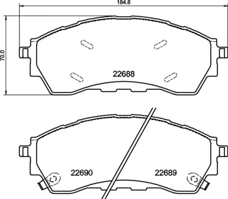 Diskinių stabdžių trinkelių rinkinys BREMBO P 24 225